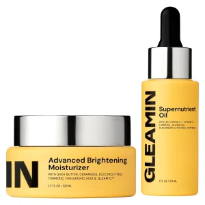 Gleamin Bright Daily Hydration Set – Moisturizer & Oil Duo for Dark Spots, Even Tone & Long-Lasting Glow – Vitamin C Skincare for Hydrated, Radiant Skin