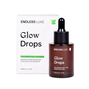 Glow Drops – Customizable Self Tanning Drops for Face & Body – Buildable Natural Glow with Hyaluronic Acid, Vitamin C & Plant Extracts – Vegan, No Smell, Streak-Free – 27ml
