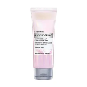 Glycolic Bright Daily Foaming Face Cleanser, 100ml | Glycolic Acid Face Wash for Dull Skin | Daily Glowing Facial Cleanser | Suitable for All Skin Types