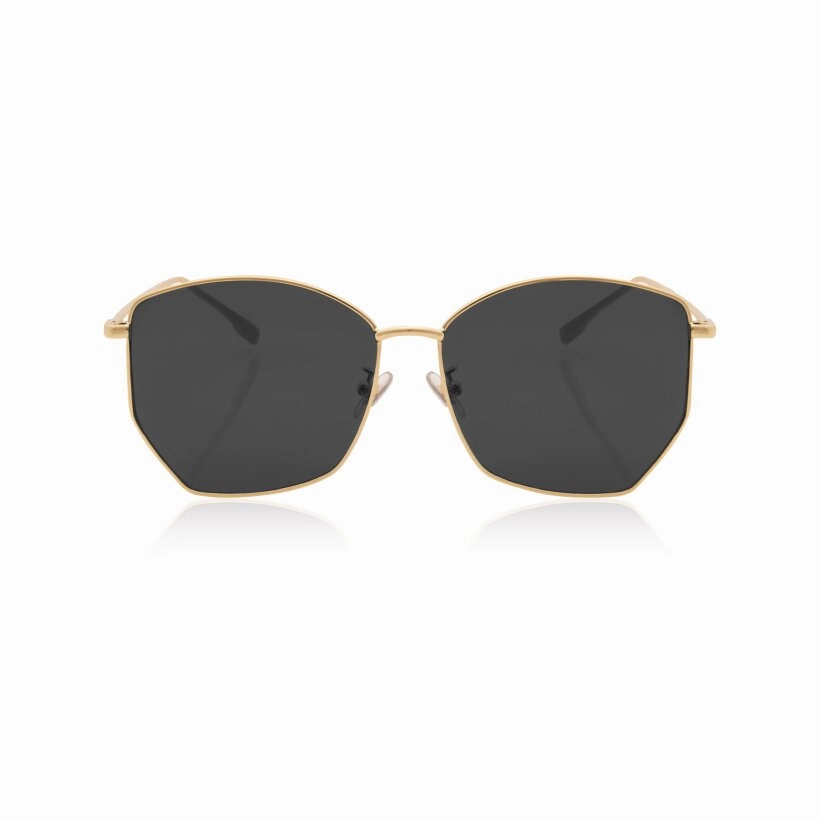 Gold Havana Metal Frame Sunglasses
