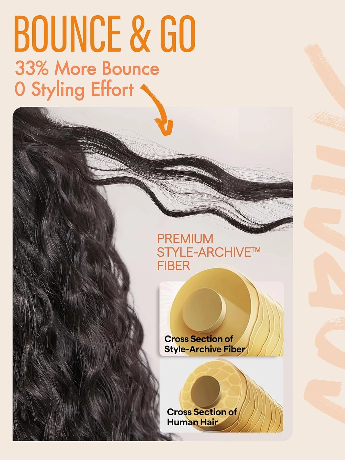 GORGIUS Glueless Deep Ocean Wave Lace Front Wigs Natural Black Long Wig Upgrade with Heat Restistant Synthetic Fiber Pre Cut Pre Plucked Hairline 28Inch