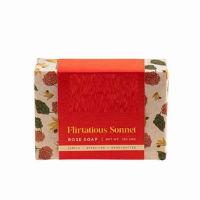 GT Flirtatious Sonnet - Handmade Rose Soap with Shea Butter and Red Clay - Nourishes and Hydrates Skin and Improves Its Softness - Natural Bath Soap Bar | Vegan |(240 gm) (Pack of 2)
