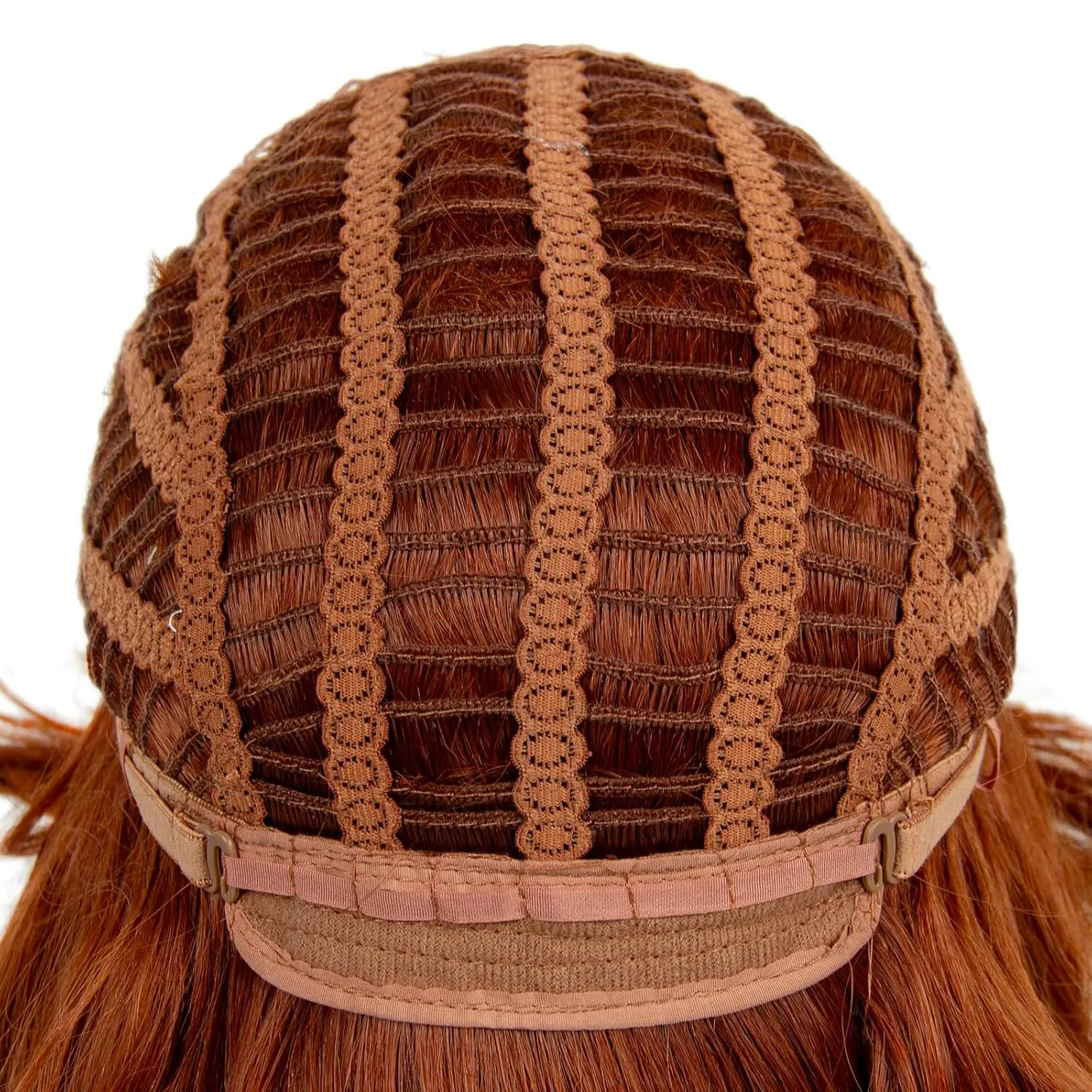 H&Bwig Retro Auburn Copper Beehive Wig - Big Bouffant Curly/Wavy Hair for 50s-80s Women's Costume Parties & Cosplay Events