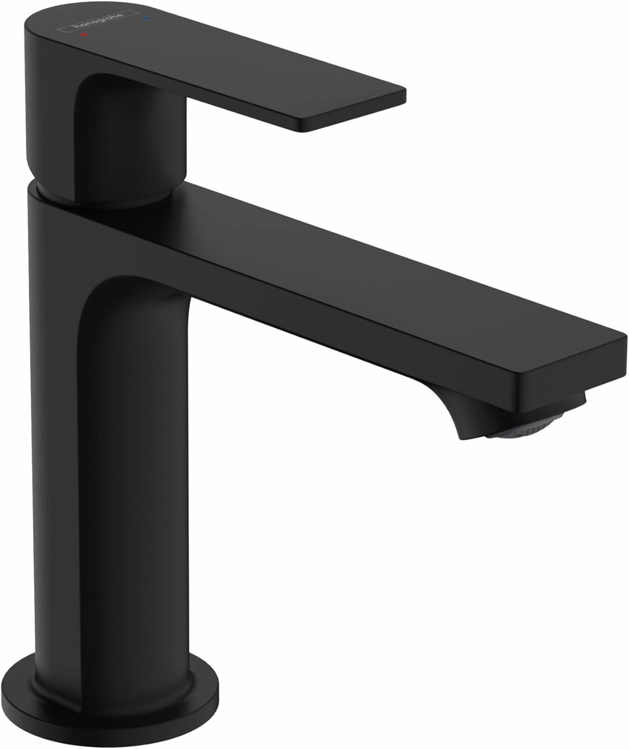 Hansgrohe Rebris E Contemporary 1-Handle 1-Hole 7-inch Tall Bathroom Sink Faucet in Matte Black, 72557671