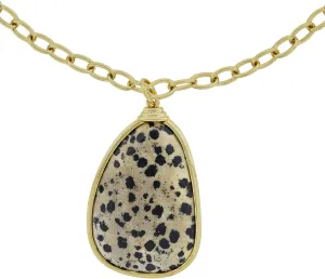 Harlow & Dylan Spotted and Smokey Dalmatian Jasper Necklace