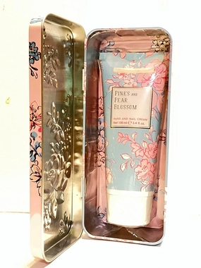 Heathcote & Ivory Pinks & Pear Blossom Hand & Nail Cream Tin 3.4oz