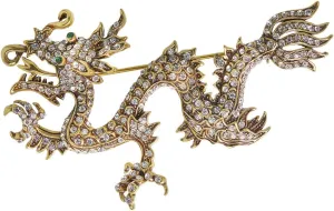 HEIDI DAUS®"Shimmering Dragon" Crystal Dragon Pin (clear)