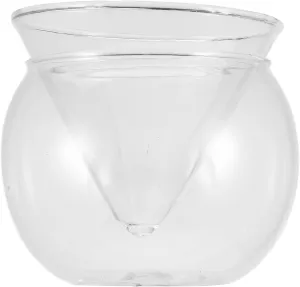 Hemoton Glass Caviar Chiller Server Caviar Whiskey Glasses Stemless Cocktail Glass Ice Chilled Bowl for Whiskey, Cocktail, Ice Cream