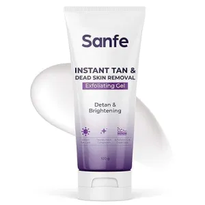 HN Instant Tan AND Dead Skin Removal Exfoliating Gel - Visibly Removes Tan | AHA Exfoliation in Minutes | Smooth & Bright Skin - [100GM] |.|