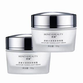 Honey & Beauty Light Cream，Korean Toning Face Cream， Hydrating Beauty Face Cream, Moisturizing Tone Up Cream, Hydrating Moisturizer for All Skin Types (2pcs)