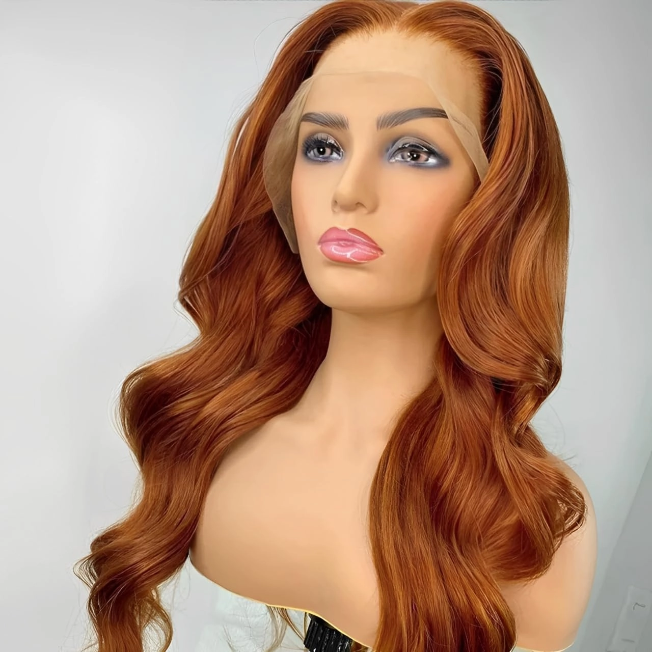 HOT STAR HD Lace Front Wigs Human Hair Ginger Color 28 Inch 13x6 HD Orange Body Wave Lace Frontal Wigs for Women 180% Density Pre Plucked Glueless Wig With Baby Hair