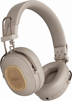 House of Marley Positive Vibration Riddim On-Ear Headphones, 50-Hour Playtime, Quick Charge, Crystal Clear Calls, Sustainable Bamboo (Cream)
