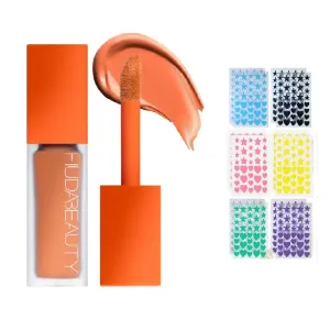 H.U.D.A BEAUTY #FAUXFILTER Under Eye Color Corrector 0.3 oz / 9 mL (Mango, 0.3 oz / 9 ml)   Bonus Acne Patch (36 Pieces)