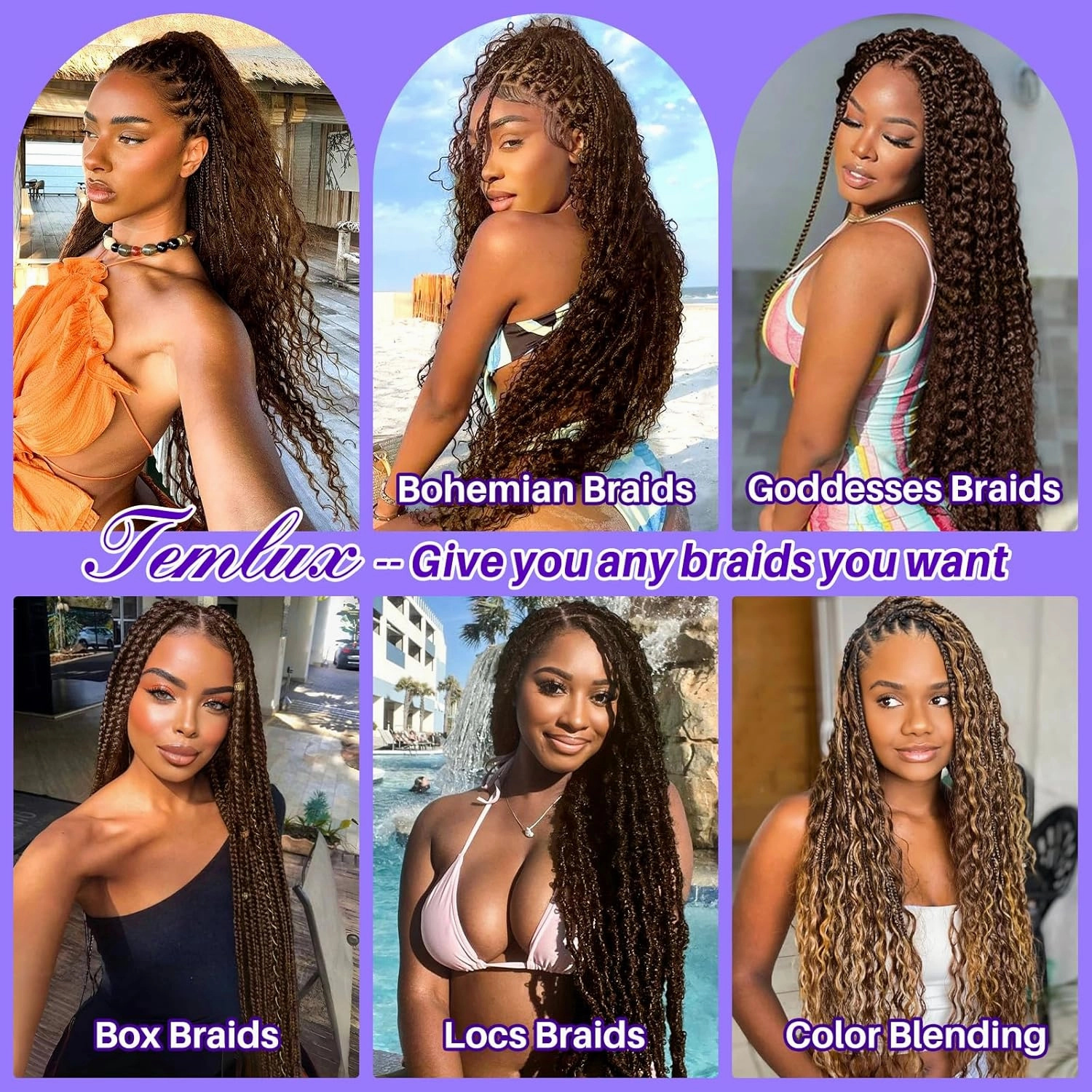 Human Braiding Hair for Boho Braids 110g 20 Inch Color 4 Deep Wave Boho Bulk Human Hair for Braiding Knotless 12A Wet and Wavy Bohemian 3 No Weft Bundles/Pack Curly Braids Brown