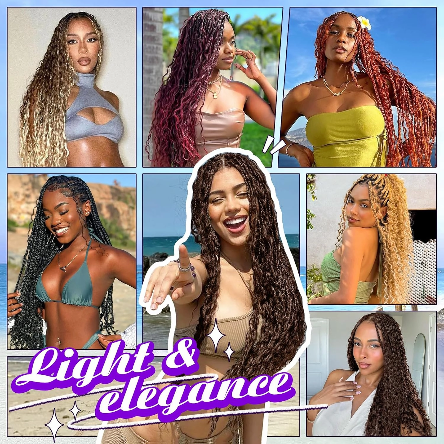 Human Braiding Hair for Boho Braids 110g Deep Wave Boho Bulk Human Hair for Braiding Knotless 12A Wet and Wavy Bohemian 3 No Weft Bundles/Pack Curly Braids Auburn Ginger 18 Inch