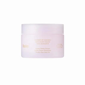 Huxley Secret of Sahara Skin Glow Cream: Vita Radiance 50ml/1.69 fl. oz. | Hydrating Korean Skin Care | Dull Skin | 12 Vitamin Complex | Glowing & Radiant Skin