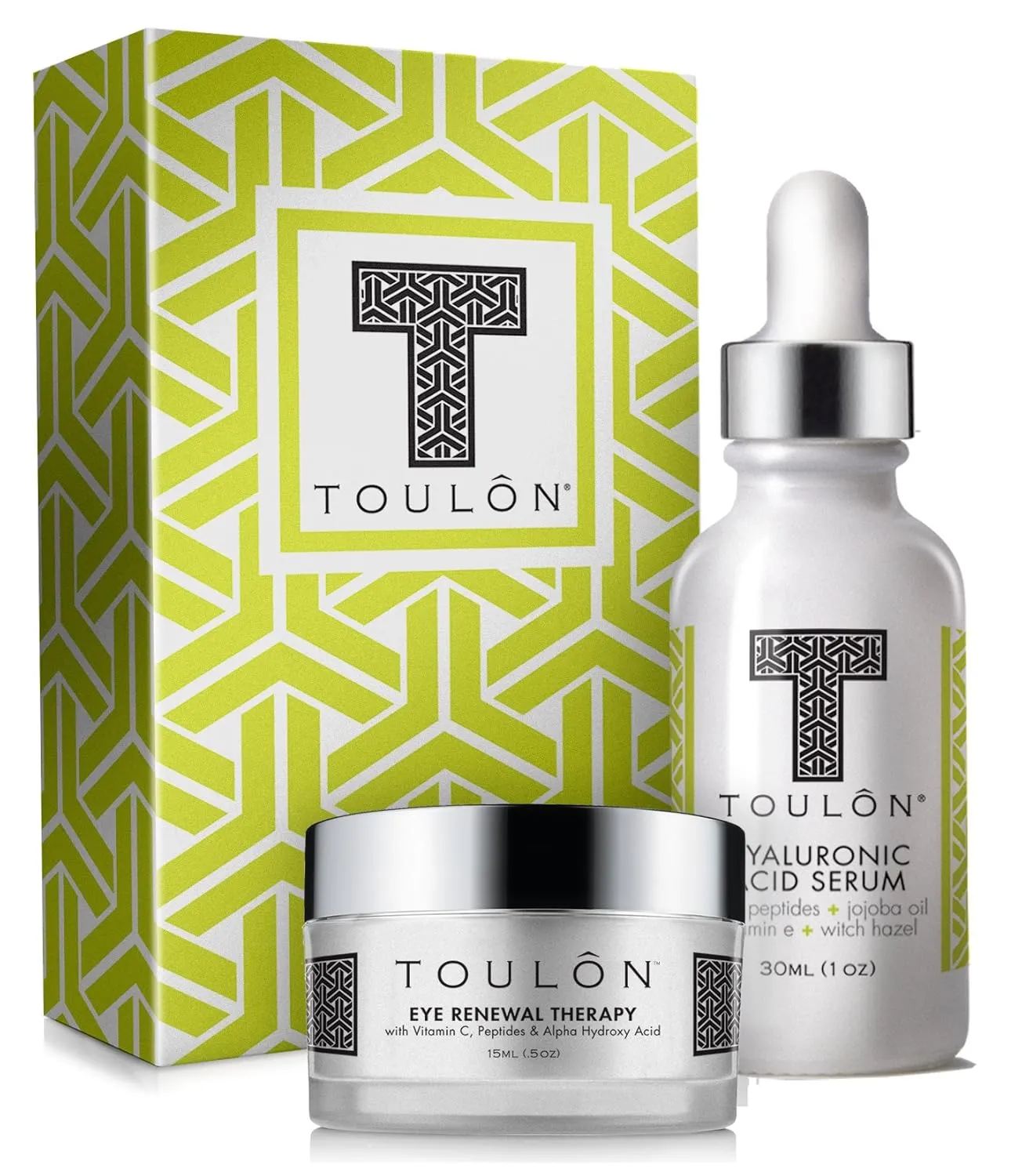 Hyaluronic Acid Anti Aging Skin Care Kits; Women Beauty Set: Hyaluronic Acid Serum and Eye Cream for Dark Circles & Puffiness; Perfect Present for Women and Men: Natural Skin Care Kit