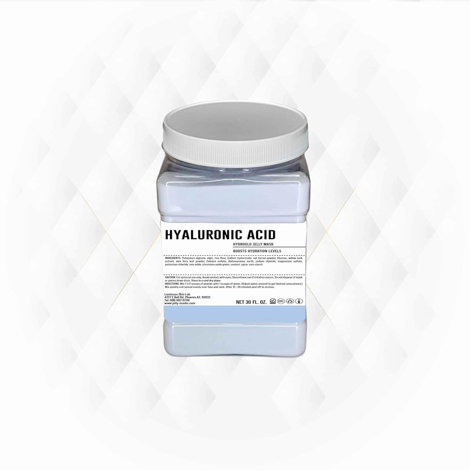 Hyaluronic Acid Jelly Mask - Professional Peel Off Facial Mask for All Skin Types - Rejuvenate, Nourish, and Hydrate Your Skin | 30 Fl Oz