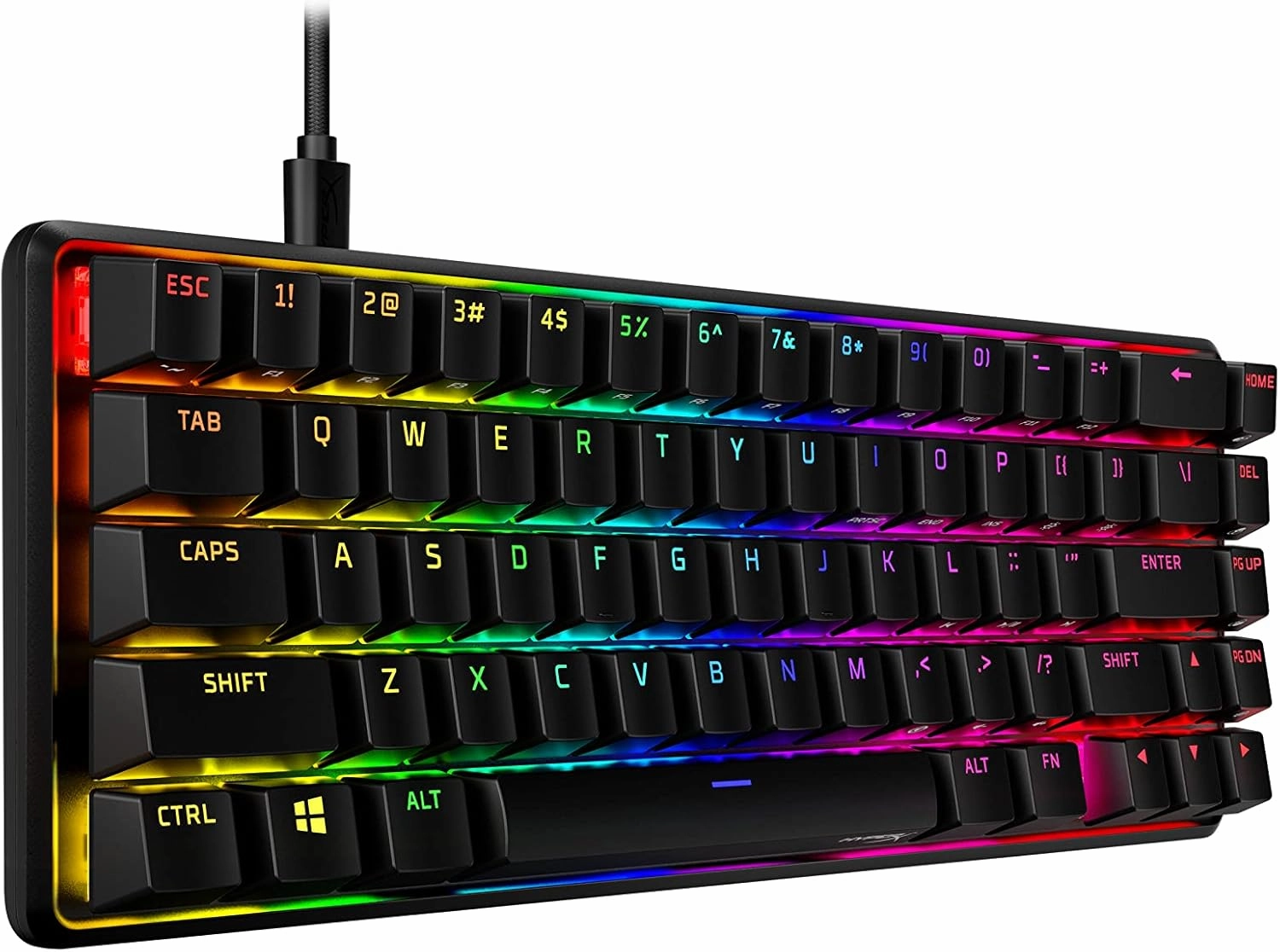HyperX Alloy Origins 65 - Mechanical Gaming Keyboard – Compact 65% Form Factor - Tactile Aqua Switch - Double Shot PBT Keycaps - RGB LED Backlit - NGENUITY Software Compatible