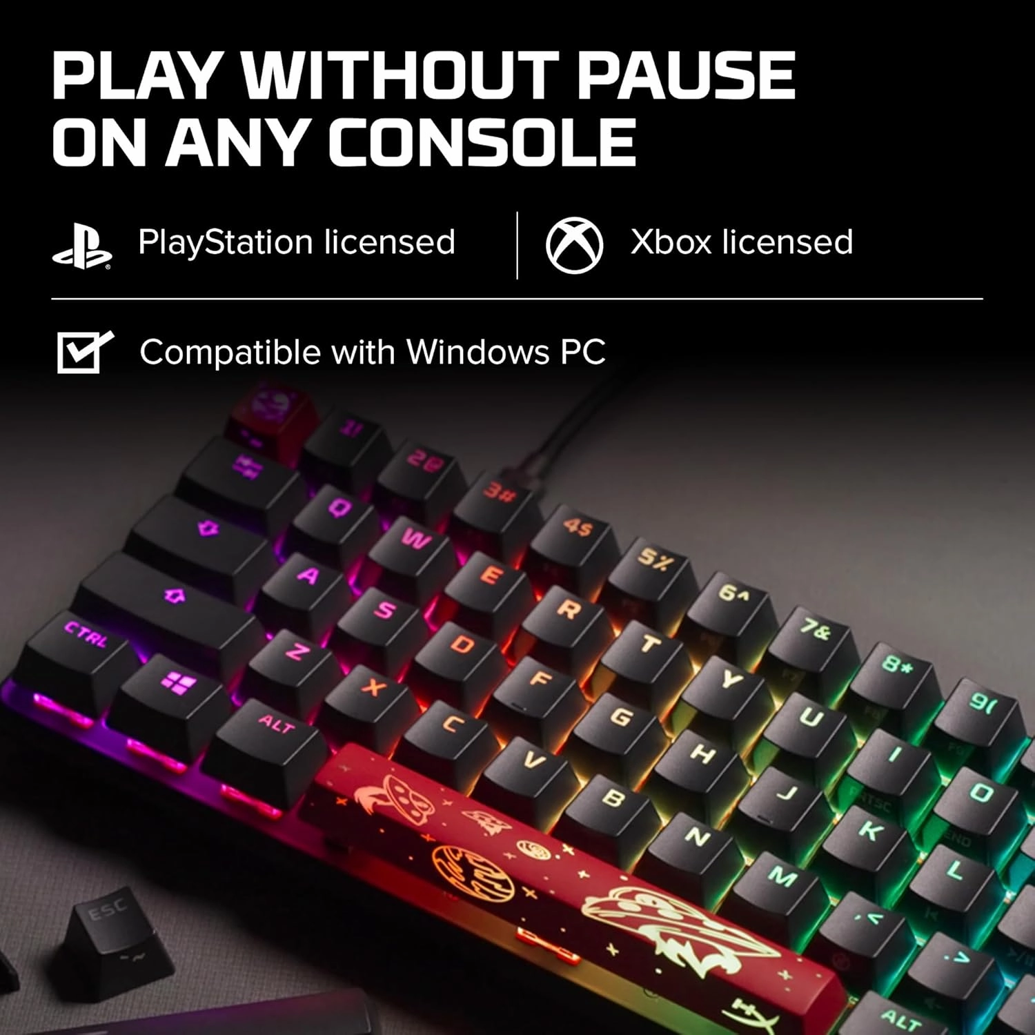 HyperX Alloy Origins 65 - Mechanical Gaming Keyboard – Compact 65% Form Factor - Tactile Aqua Switch - Double Shot PBT Keycaps - RGB LED Backlit - NGENUITY Software Compatible