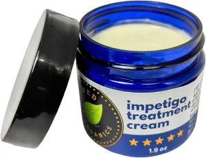 Impetigo Symptom Relief Cream Large 1.9 oz Fast Acting Safe Natural Formula Dries Impetigo Sores, Anti Itching & Anti Scarring. Adults, Face,Kids, Children Crema Ointment