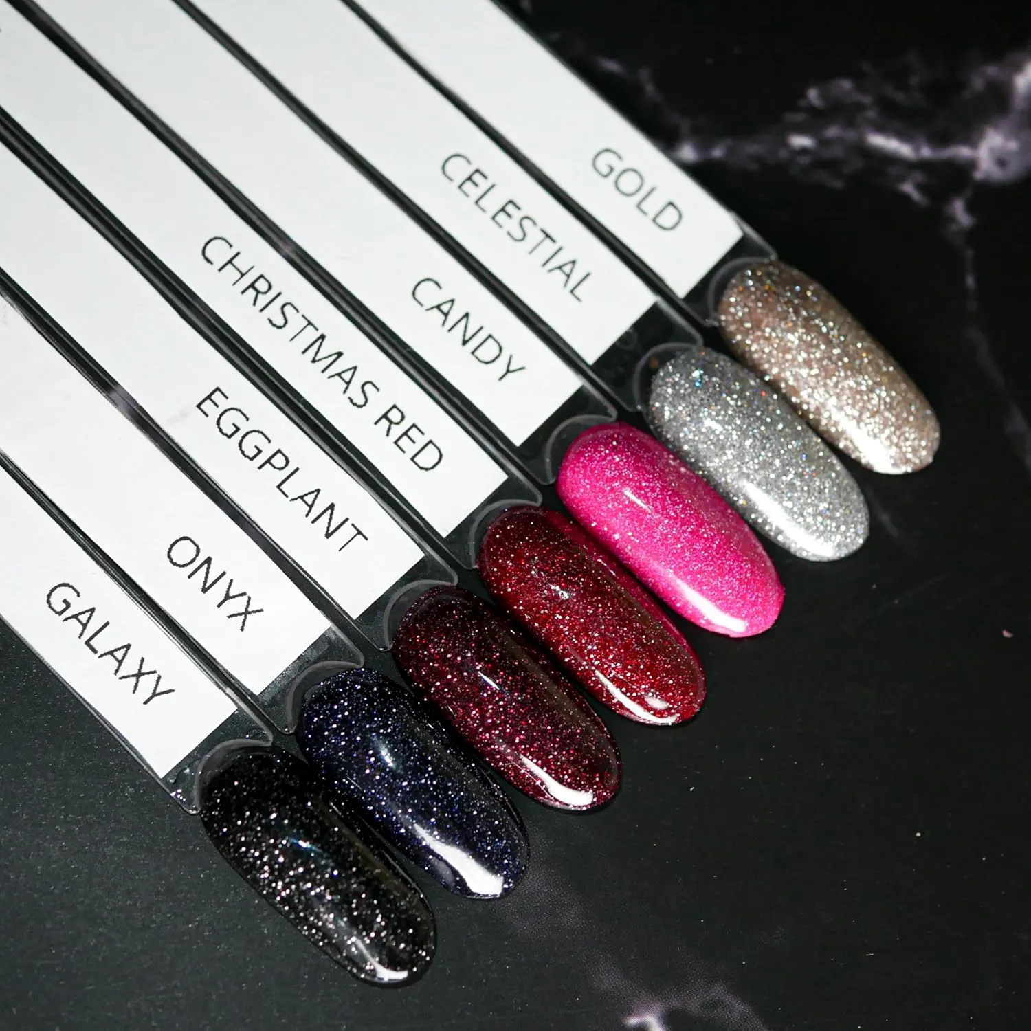 IN.HYPE Rubber Base Gel - Light-Reflective/Flash Shimmer Glitter. Soak off. UV/LED Curable (Gold)