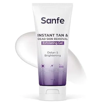 Instant Tan AND Dead Skin Removal Exfoliating Gel - Visibly Removes Tan | AHA Exfoliation in Minutes | Smooth & Bright Skin - [100GM]