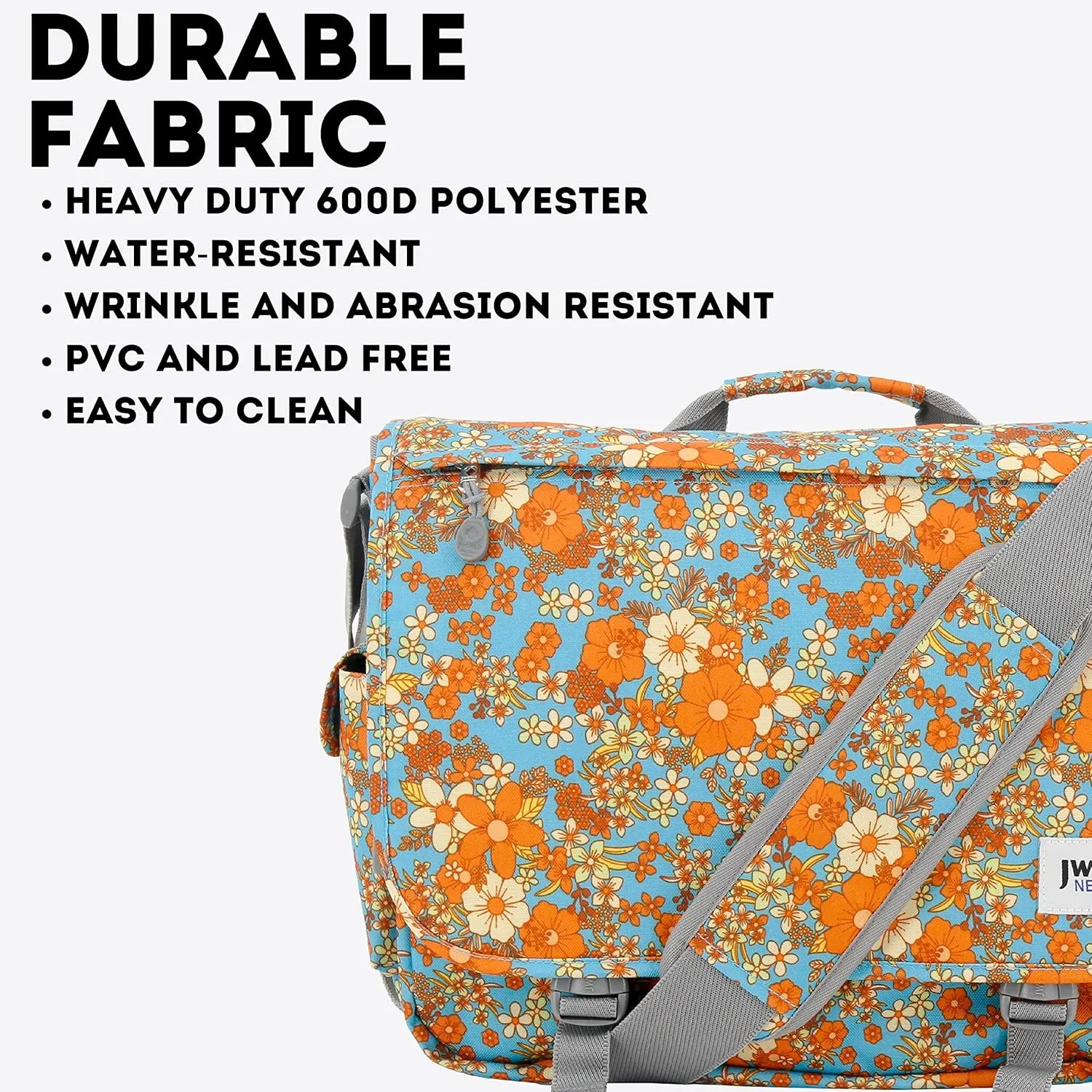 J World New York Thomas Laptop Messenger Bag for Women & Men. Kids Computer Bookbag