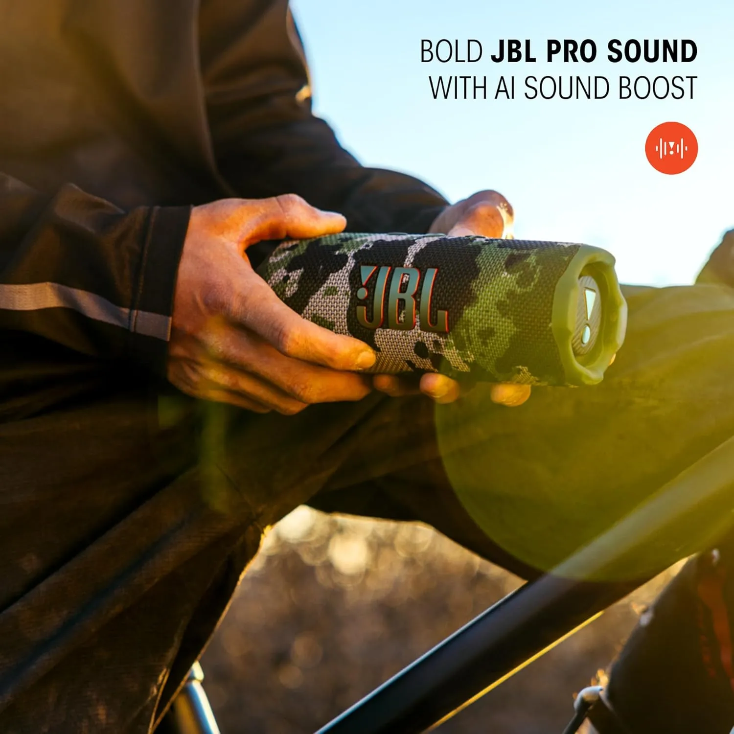 JBL Flip 7 - Portable Waterproof and Drop-Proof Speaker, Bold Pro Sound with AI Sound Boost, 16Hrs of Playtime, and PushLock System with Interchangeable Accessories (Blue)