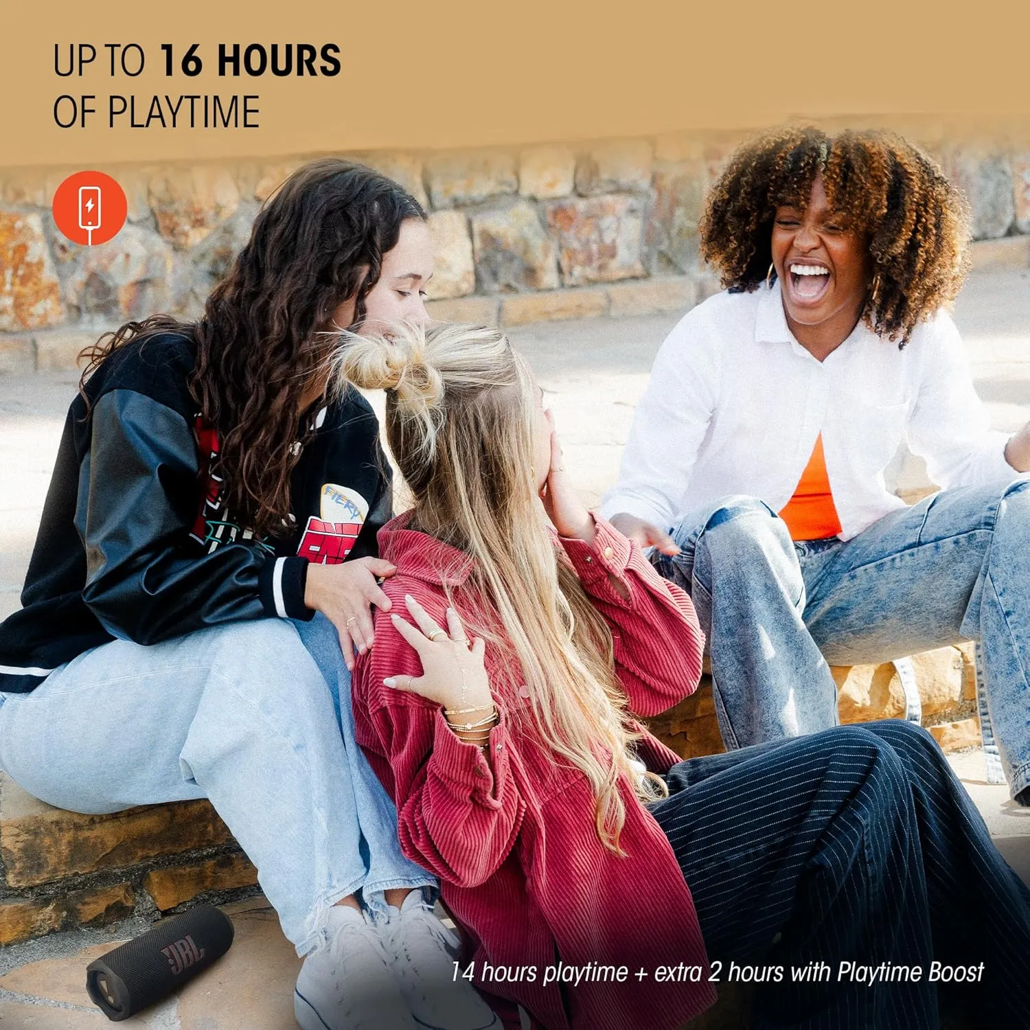 JBL Flip 7 - Portable Waterproof and Drop-Proof Speaker, Bold Pro Sound with AI Sound Boost, 16Hrs of Playtime, and PushLock System with Interchangeable Accessories (Blue)