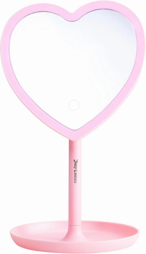 Juicy Couture - GlamHeart Vanity Mirror, Bright LED Light, Makeup Application, Flattering Lighting (Pink)