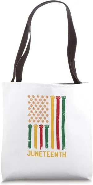 Juneteenth Freedom Flag – Pan-African Pride Fist Design Tote Bag