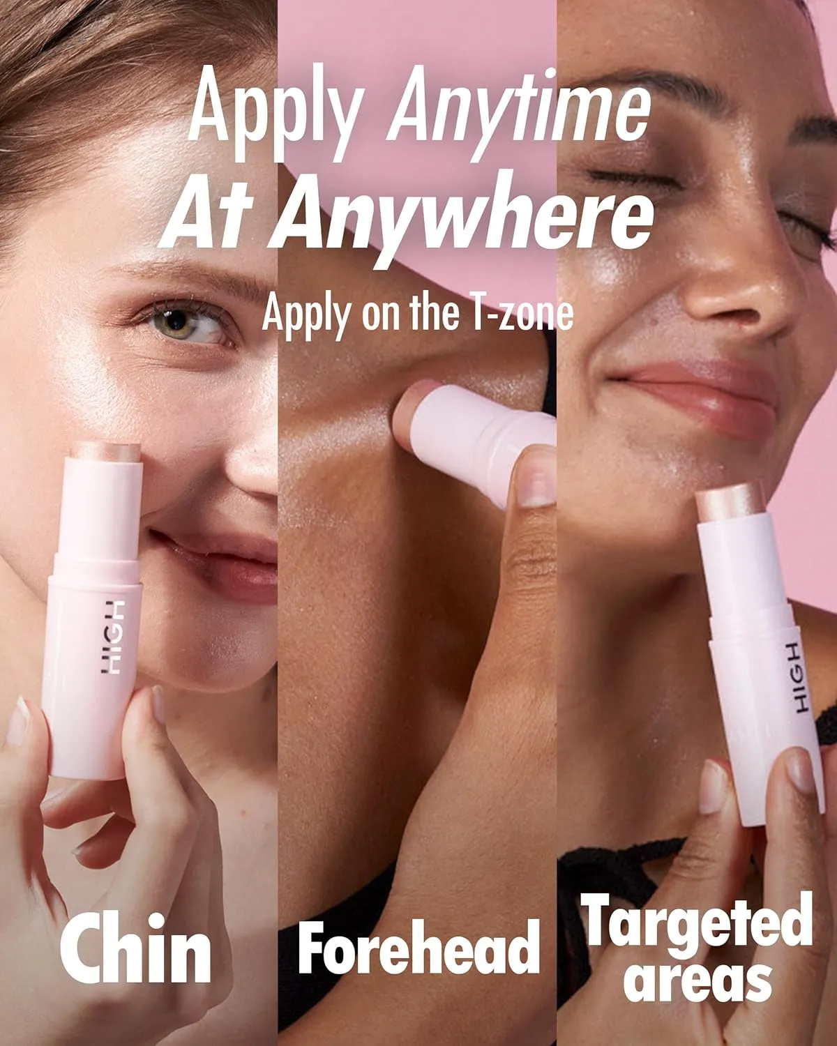 KAHI BALM SERIES | Highlighter Balm stick - Skin-Illuminating Highlighter Makeup Stick | Long-lasting Pink Highlighter Makeup | Korean Highlighter Stick for Aging-Lines Improvement