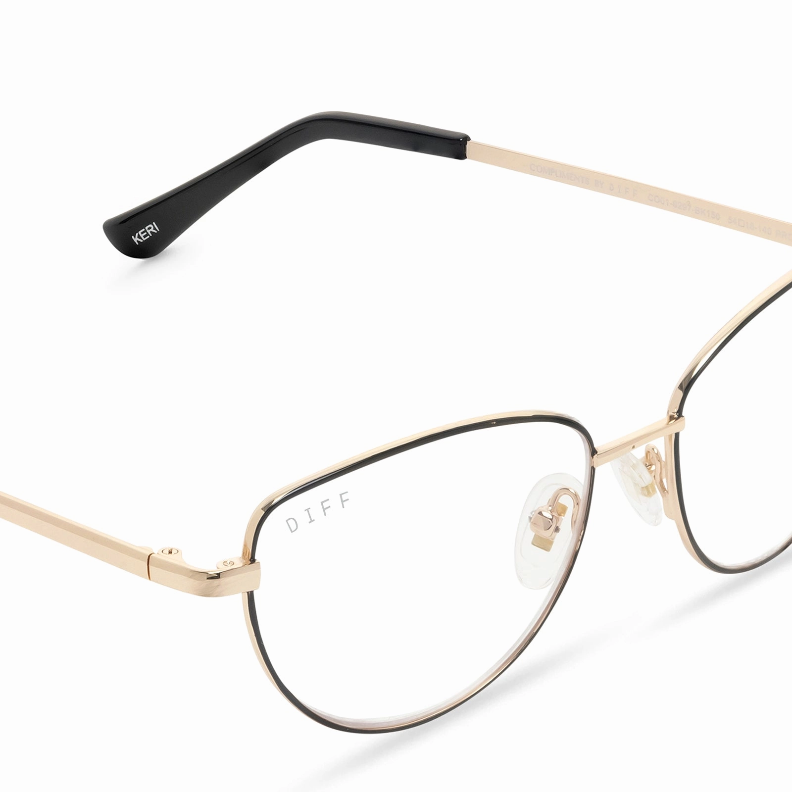 KERI - BLACK/GOLD   PRESCRIPTION GLASSES