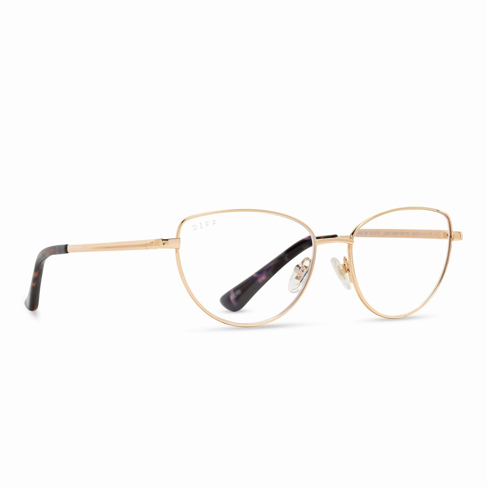 KERI - GOLD/TORTOISE   CLEAR GLASSES