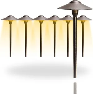 Kicher Landscape Path Lighting Fixture 15310AZT, 16.25 W,12 Volt,8.25" W x 21" H x 8.25" L, T5 Wedge Architectural Bronze,Sidewalks,Pathways,Lawn,Condo,Hotel,Home,Corporate (6 Pack)