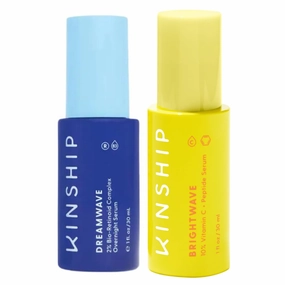 Kinship Dreamwave 2% Bio-Retinoid Overnight Renewal Serum   Brightwave 10% Vitamin C   Peptide Serum - Anti-Aging - Reduce Fine Lines   Wrinkles - Clean Beauty