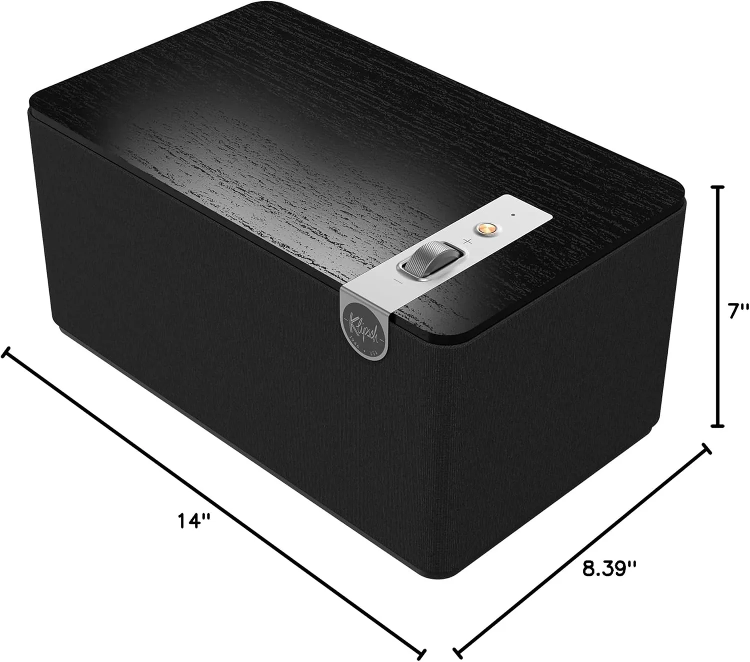 Klipsch The Three Plus Premium Bluetooth Speaker System, Turntable Ready with Phono/RCA Inputs, Bluetooth 5.3 with Up to 40 ft. of Distance, Matte Black