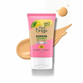 Korean Vitamin C Natural BB  Cream (1.69 Fl Oz) |Instant Spot Coverage | Matte-finish |Long Lasting & Hydrating |Full Coverage for Daily Use |Light Make-Up Glow |All Skin Types |Korean Skincare
