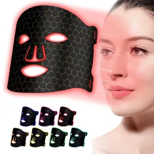 LED Light Therapy Mask for Face, 7 Colors LED Face Mask Light Therapy with 91 LED, Rechargeable Led Face Mask for Anti Aging