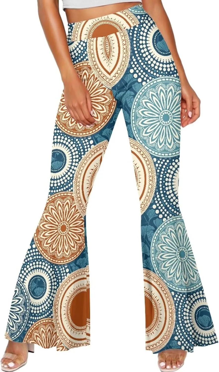 Leggings for Women Plus Size Yoga Pants, Buttery Soft Bell Bottom Palazzo, Skin-Friendly and Stretchy Slim-Fit