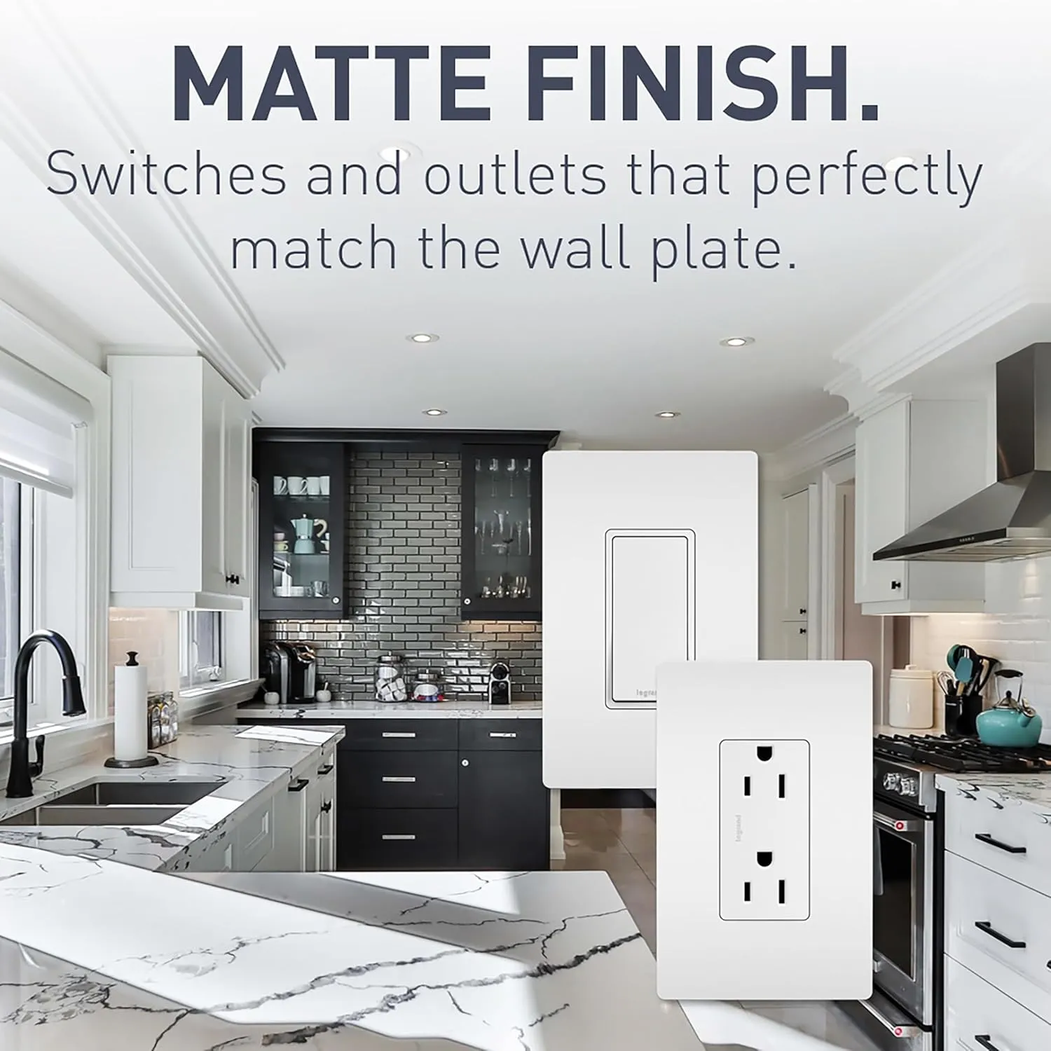 Legrand radiant 1597WCCD12 15 Amp GFCI Self Test Decorator Duplex Outlet, White (1 Count)