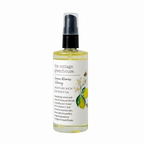 Lemon Blooms & Honey Dry Body Oil, 4 fl oz, Women’s Body Oil, Scented Body Oil, Moisturizing Body Oil, Dry Body Oil for Women, Vegan, Gluten-Free, Paraben Free