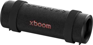 LG xboom Grab Core by will.i.am, xboom Signature Sound, Portable Bluetooth Speaker, up to 19 Hours of Playback, IP67 Dust and Water Resistant, MIL-STD 810H Durability, Adjustable Carrying Strap