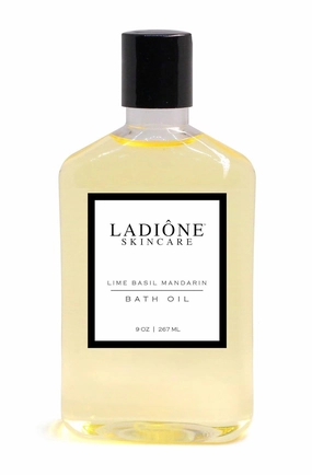Lime Basil Mandarin Bath Oil (USDA Organic   Natural Ingredients) - LADIONE SKINCARE