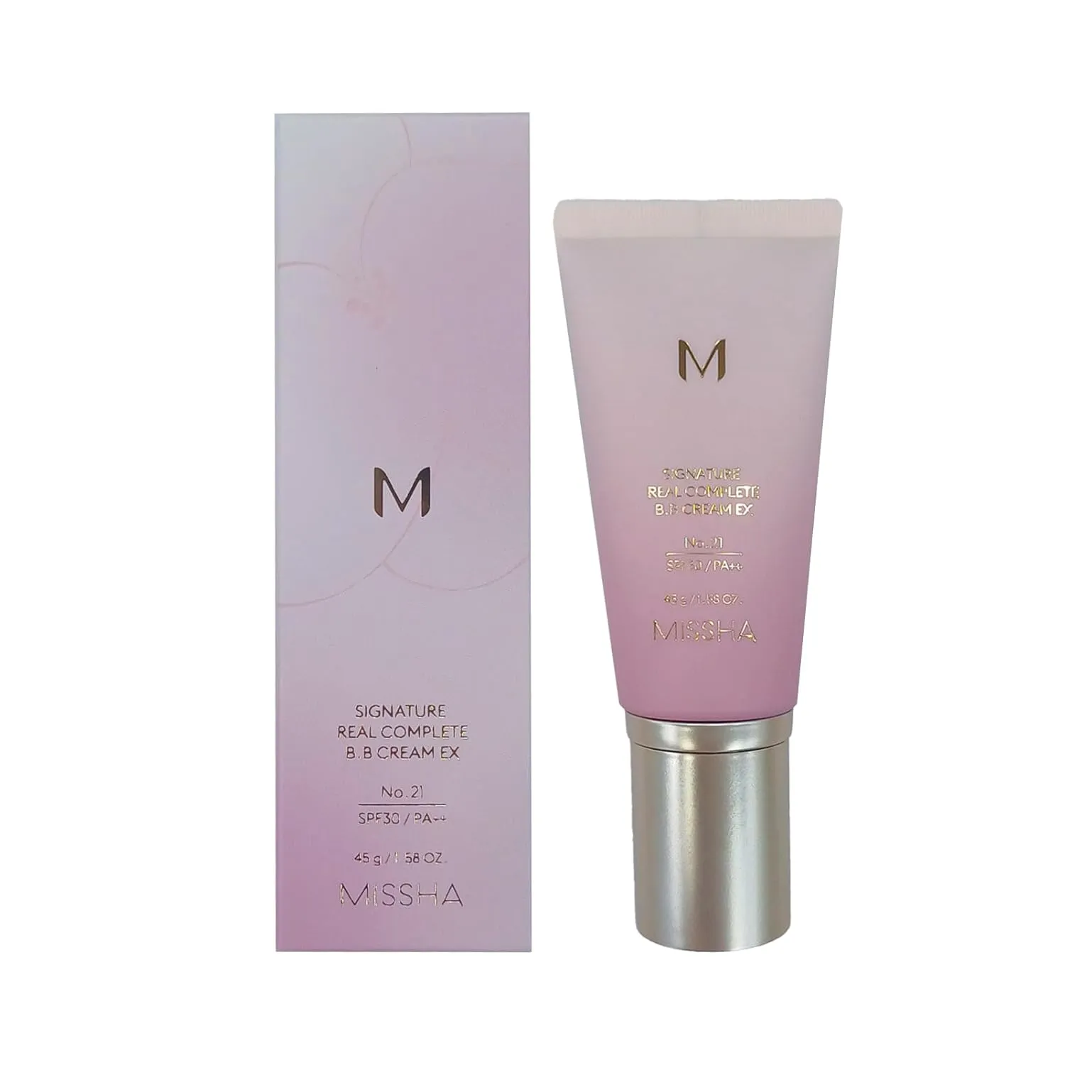 Long-Lasting, Hydrating, and lightness Coverage for MISSHA M Signature Real Complete BB Cream EX, 1.58fl.oz. (No.21, bright beige)