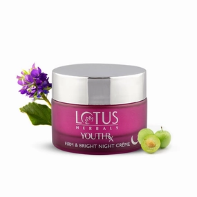 Lotus' Herbals YouthRx Firm & Bright Night Cream | Bakuchiol Retinol & Vitamin C | Anti Ageing & Brightening | 50g, 1.76 oz.