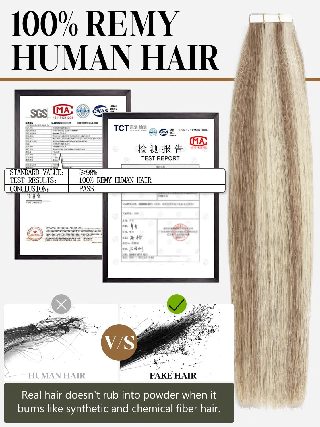 Loxxy 20inch Human Hair Tape in Extensions Balayage Piano Medium Brown Mixed With Platinum Blonde Natural Hair Tape in Hair Extensions Real Human Hair Silky Straight 20pcs 50g