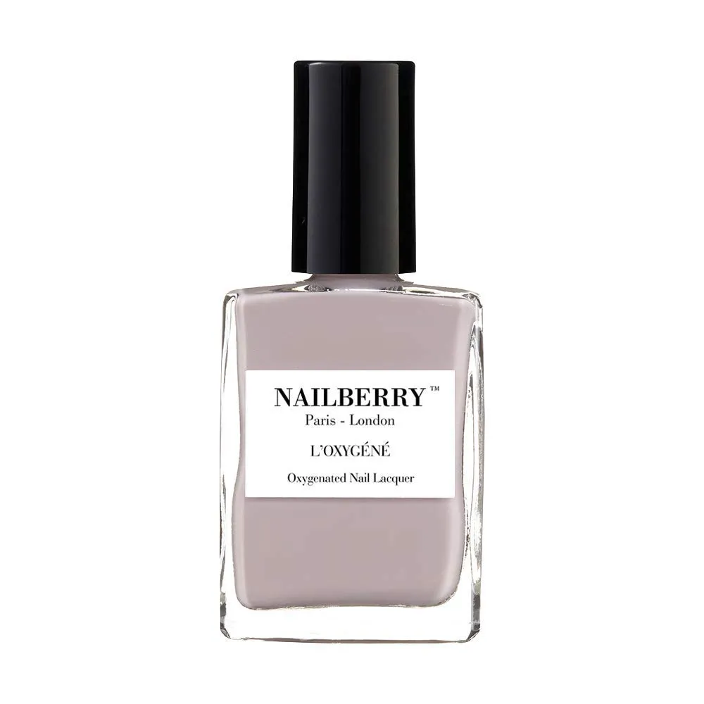 L'Oxygéné Oxygenated Nail Lacquer | Mystere | Light Creamy Lilac Opaque Nail Polish | UV Protected Long-Wear Nail Polish | 12-Free | Vegan | Certified Halal | Cruelty & Gluten Free | 15 ml