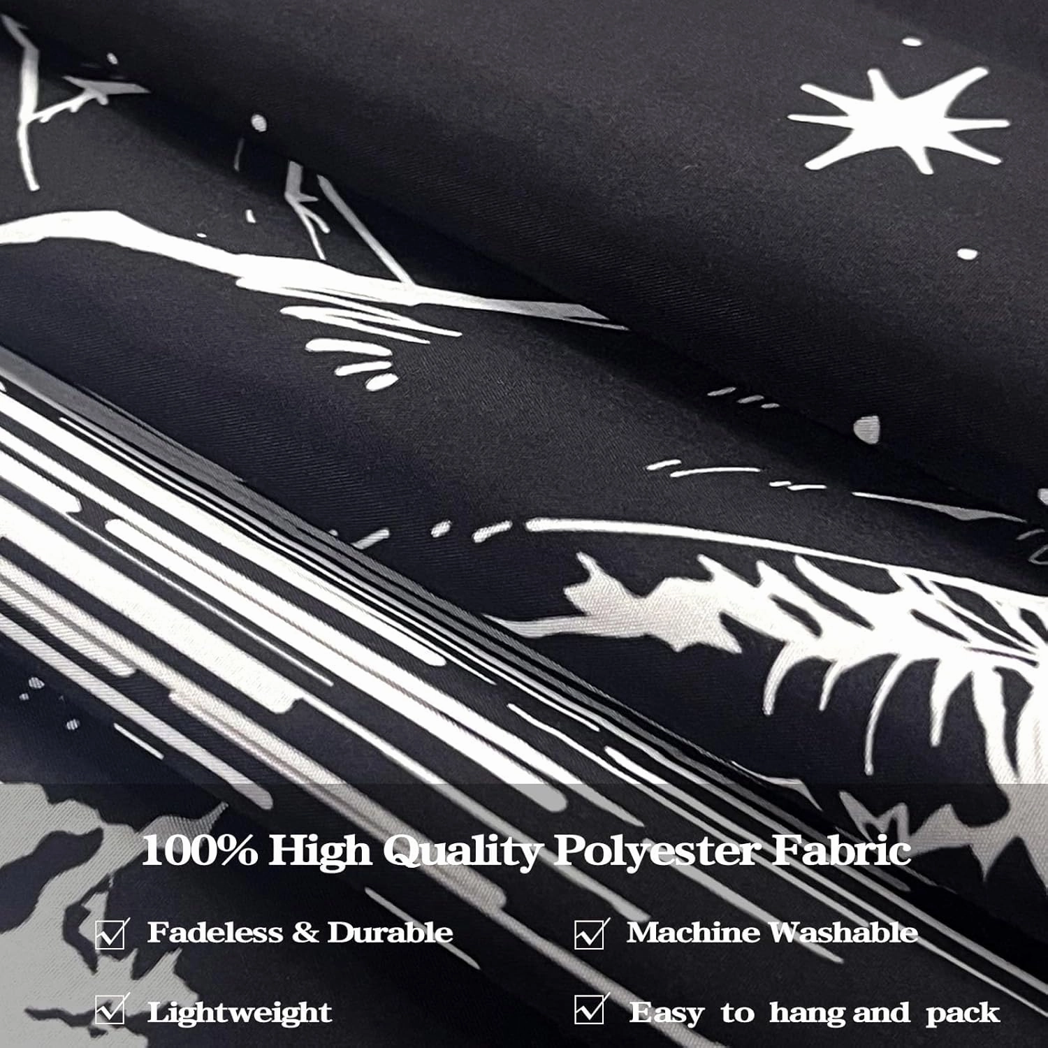 Lunerfex Moon Mountain Wall Tapestry - Celestial Landscape for Bedroom and Living Room Decor - Black and White - 6080 Inches